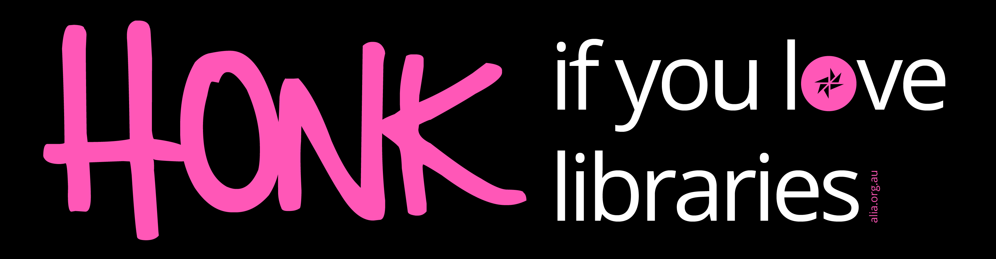 Honk If You Love Libraries Sticker - Black