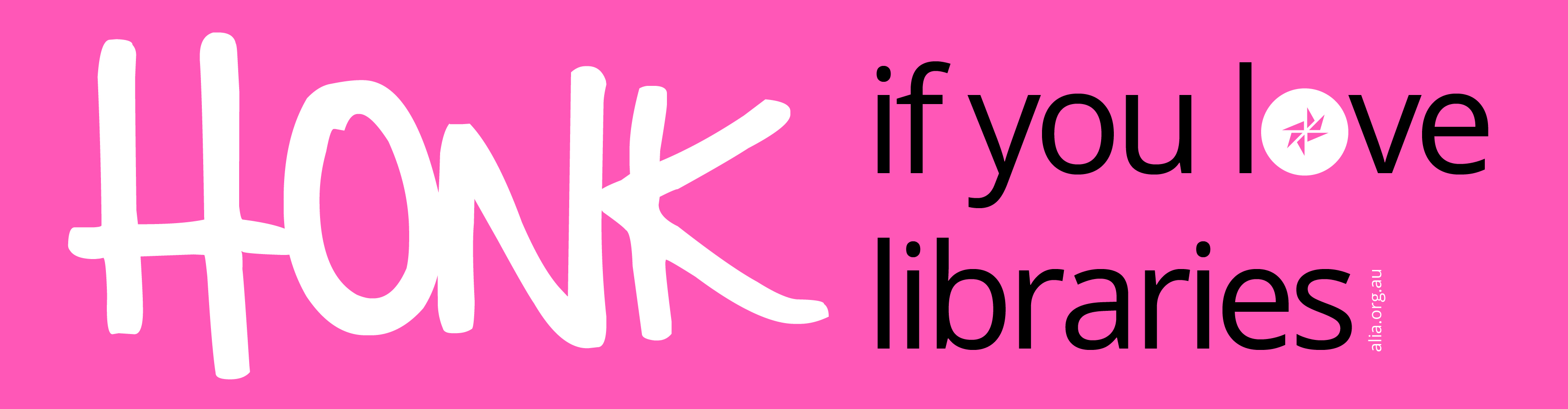 Honk If You Love Libraries Sticker - Pink